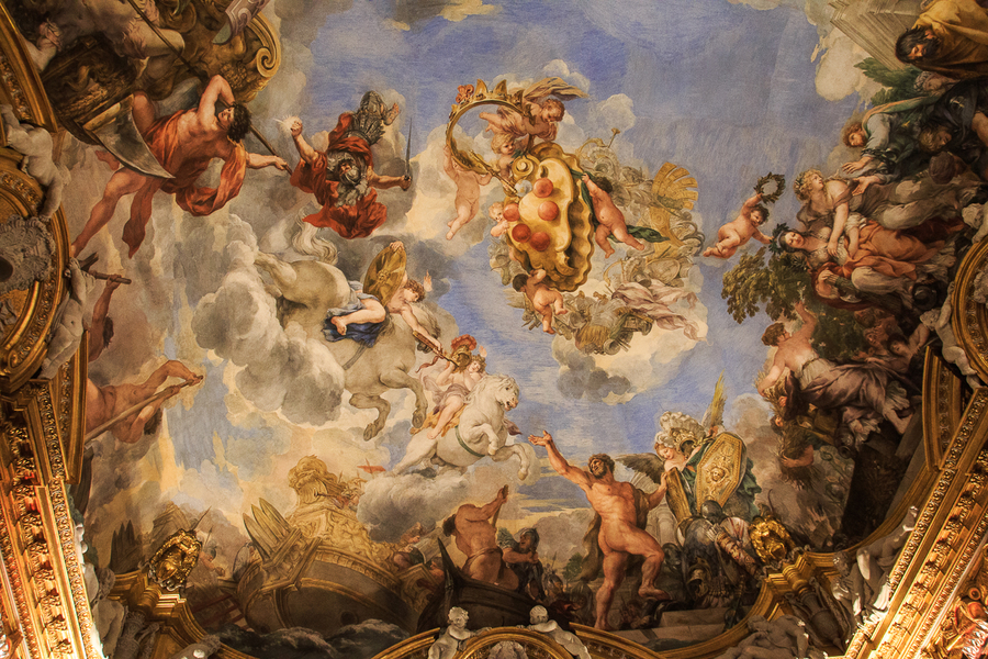 frescos en el palacio pitti