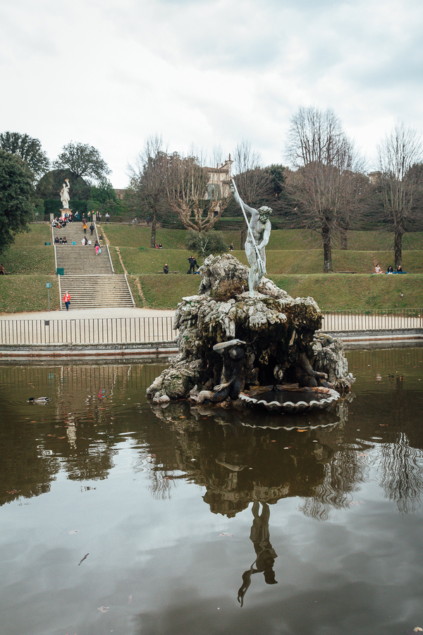 Fuente Neptuno jardin boboli