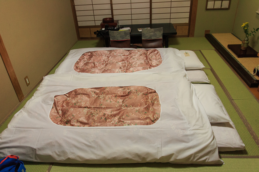 Futones en el Ryokan