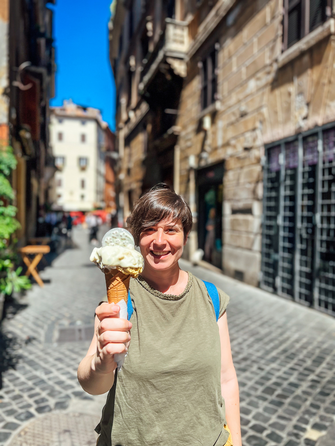Helado del Frigidarium en Roma