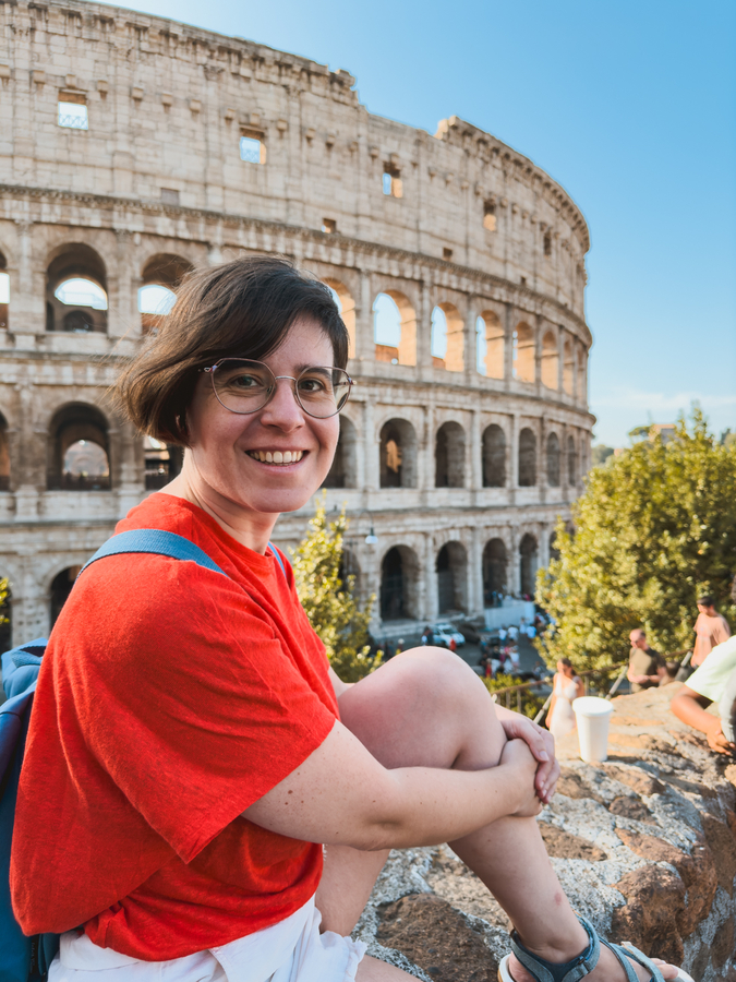 Henar en el Coliseo de Roma