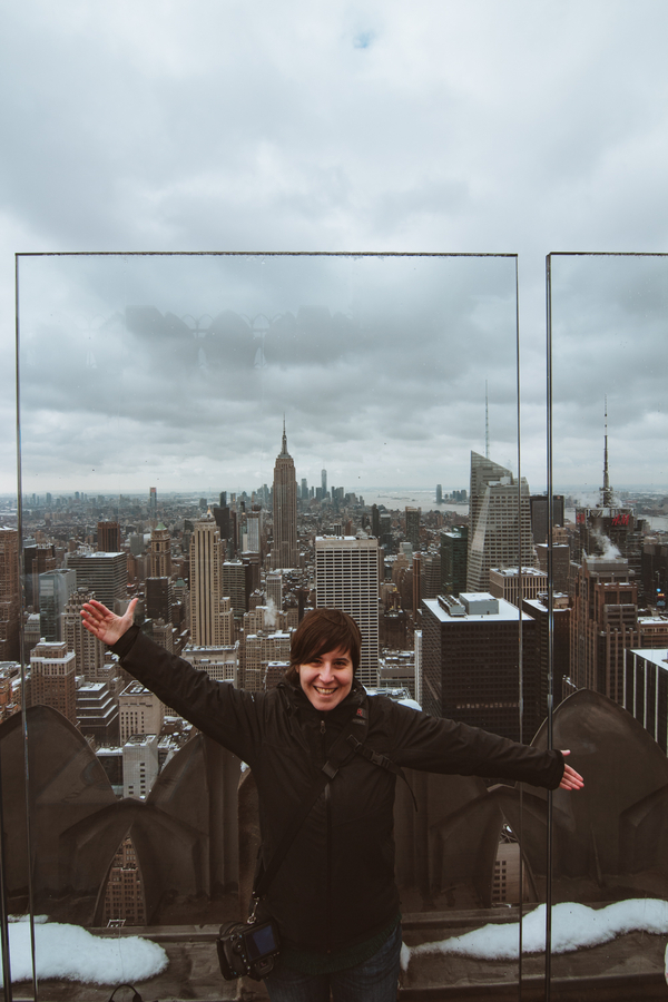 Henar en el mirador del Top of the Rock