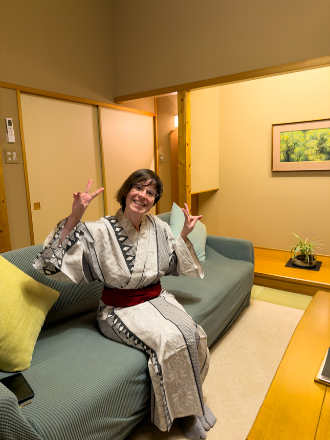 Habitación de lujo en el ryokan de Japón