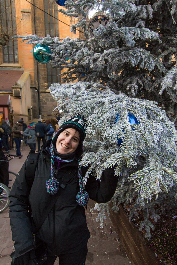 henar disfrutando de la navidad de colmar