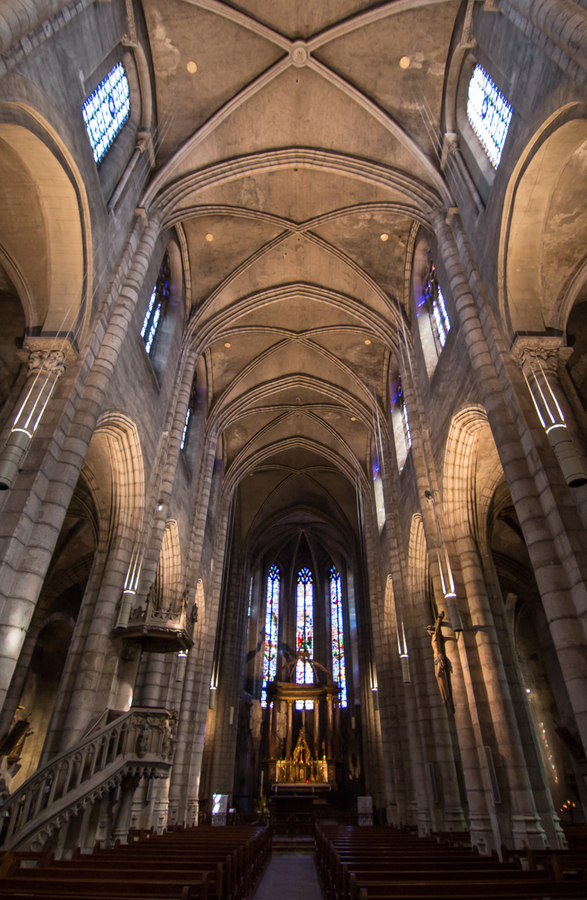 Interior de la colegiata en Albi