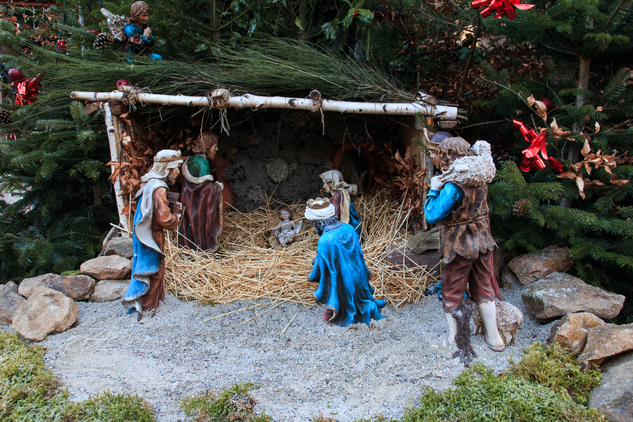 Pesebre de Alsacia en Kayserberg Pesebre de Alsacia en Kayserberg