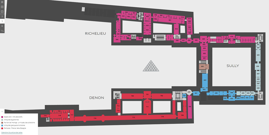 Planta 1 del Louvre