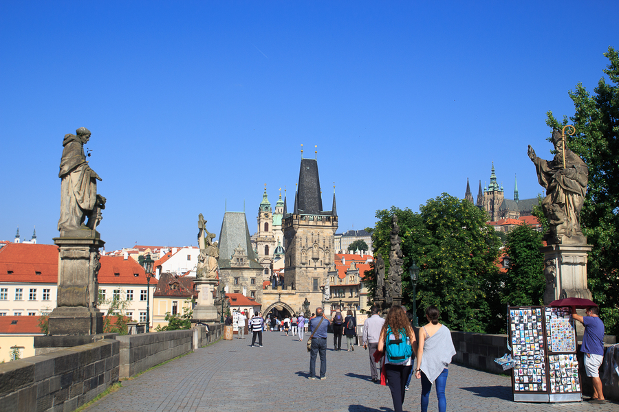 Mala Strana vista desde el puente de Carlos de Praga Mala Strana vista desde el puente de Carlos de Praga