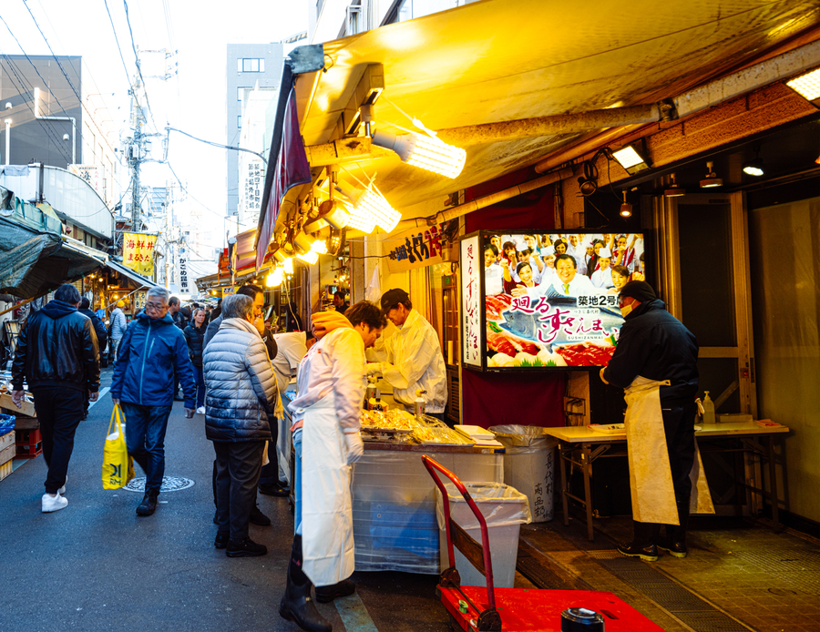 Mercado Tsukiji en Tokio