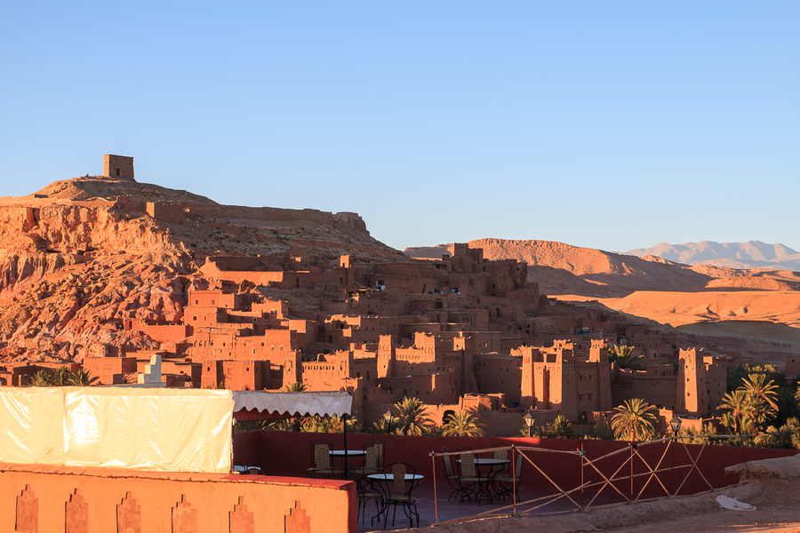 Nuestra terraza en Ait Ben Haddou Nuestra terraza en Ait Ben Haddou