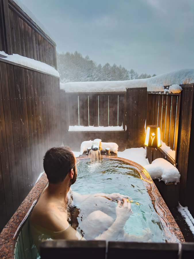 Onsen privado en la habitacion de nuestro ryokan