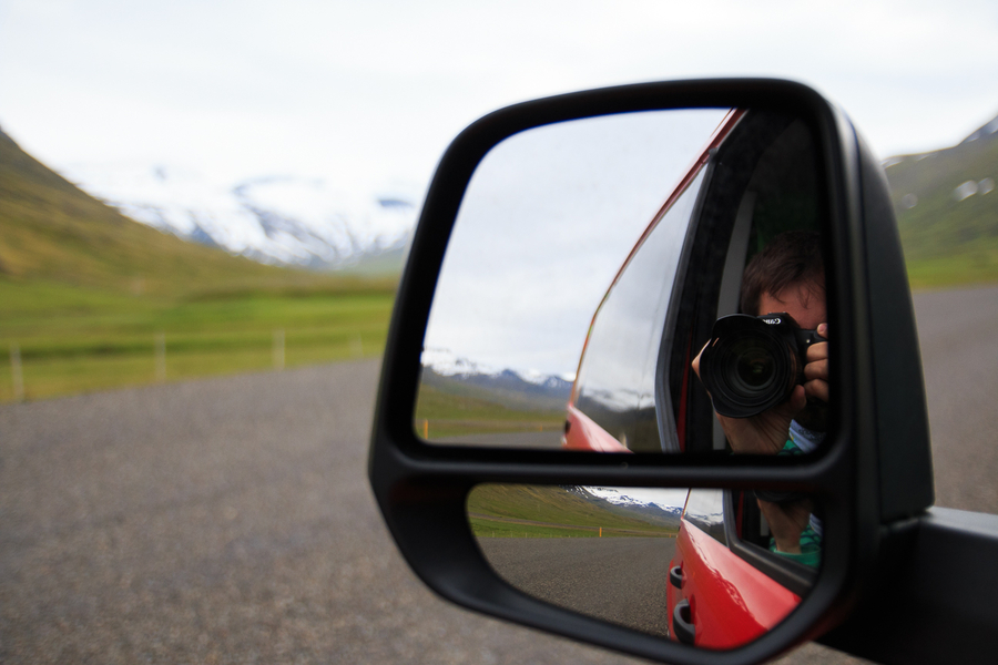 paisajes por el retrovisor en Islandia paisajes por el retrovisor en Islandia