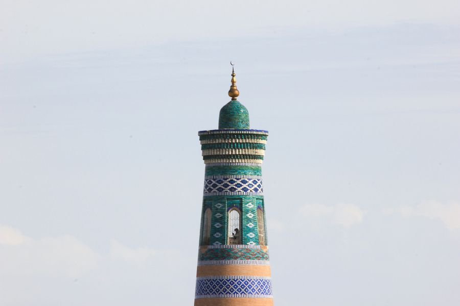 Parte superior minarete Islam Khoja Parte superior minarete Islam Khoja