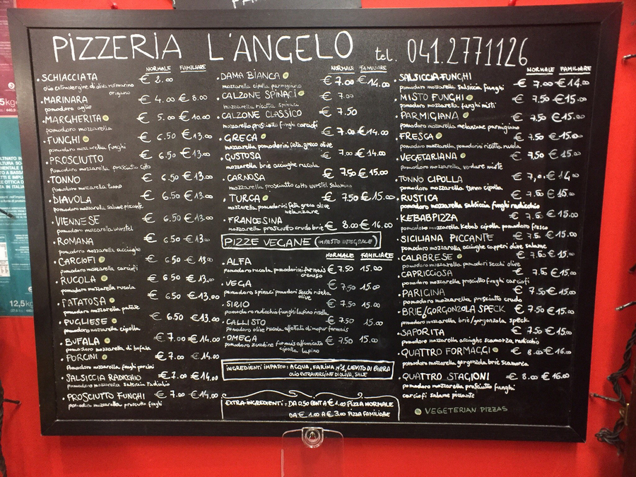 Pizzeria Angelo en Venecia