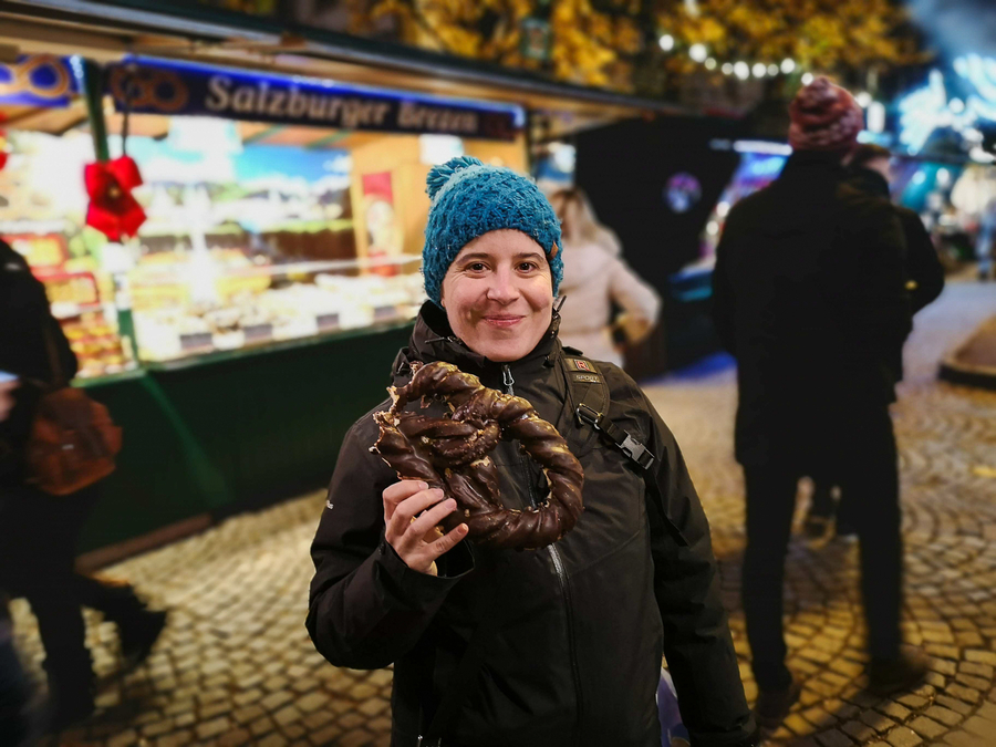 Pretzel en Mercado Salzburgo Pretzel en Mercado Salzburgo