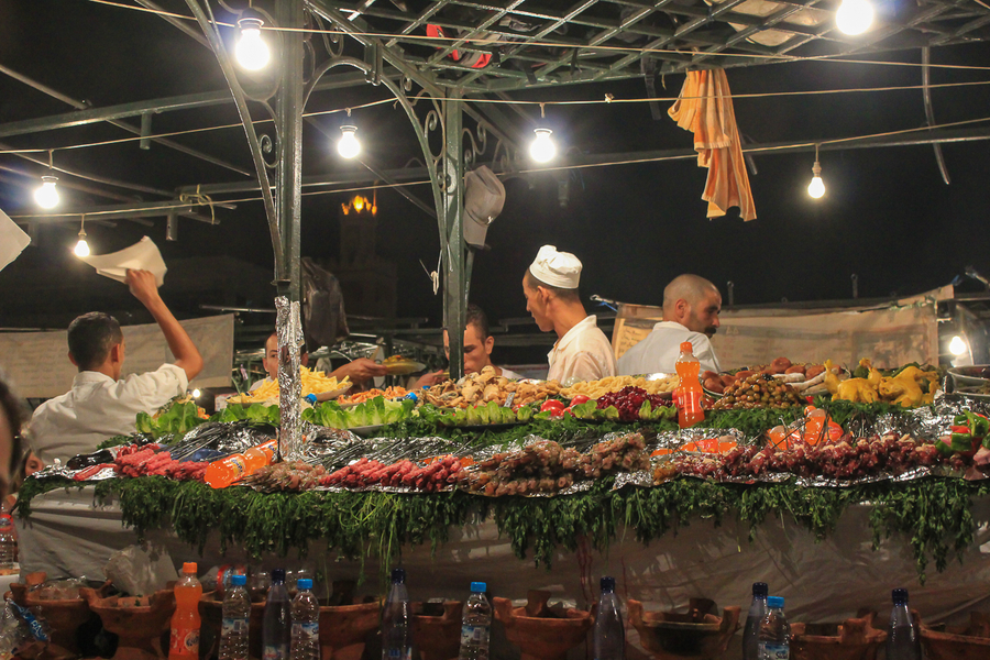 Que ver en Marrakech cenar en la calle Que ver en Marrakech cenar en la calle
