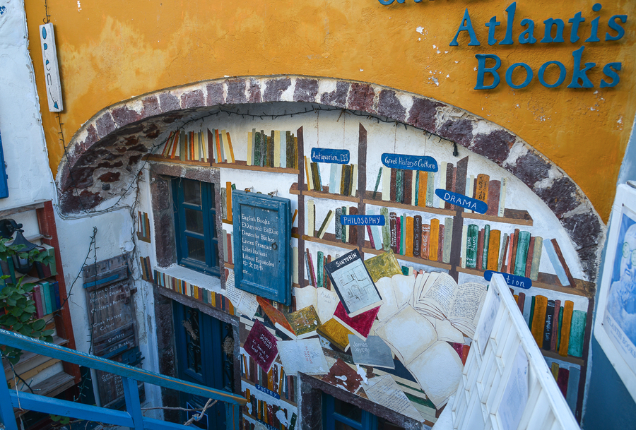 Que ver en Santorini Libreria Atlantis