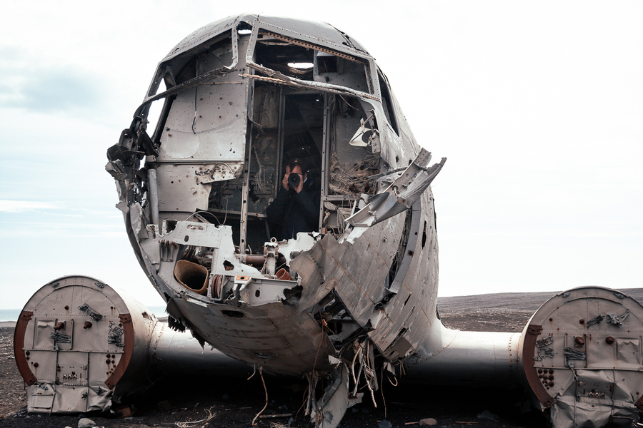 Restos avion Islandia