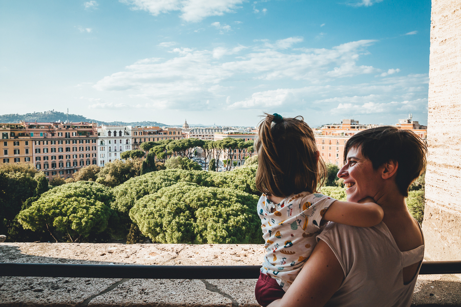 Roma con niños Castillo Sant'Angelo