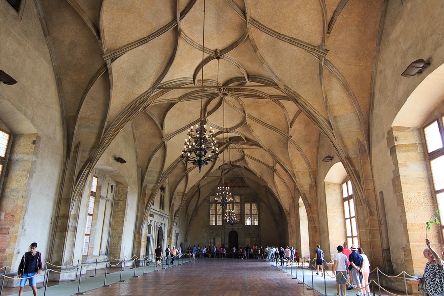 Sala Vladislav en el Palacio Real del Castillo de Praga