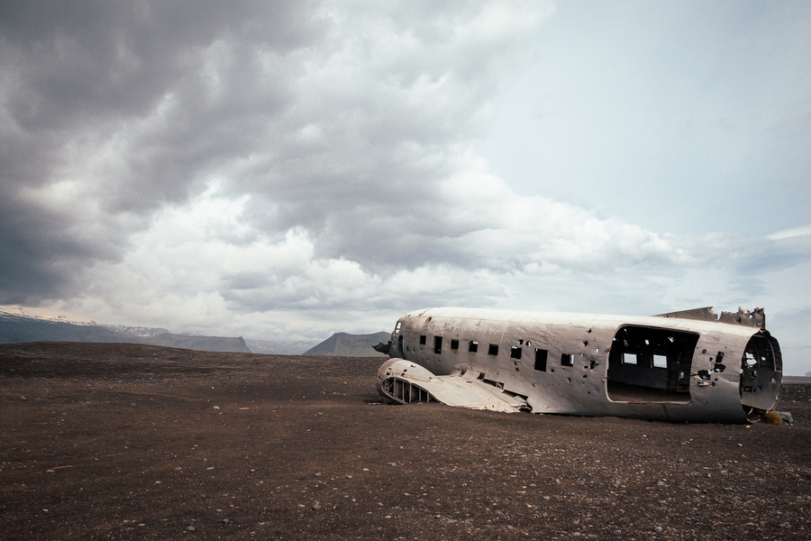 Solheimasandur avion islandia