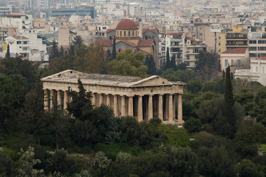 Templo de Efesto en el Agora Antigua Ágora antigua en un viaje de 5 días por Atenas