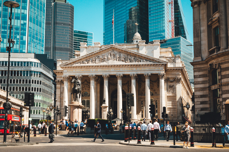 The Royal Exchange en la City de Londres