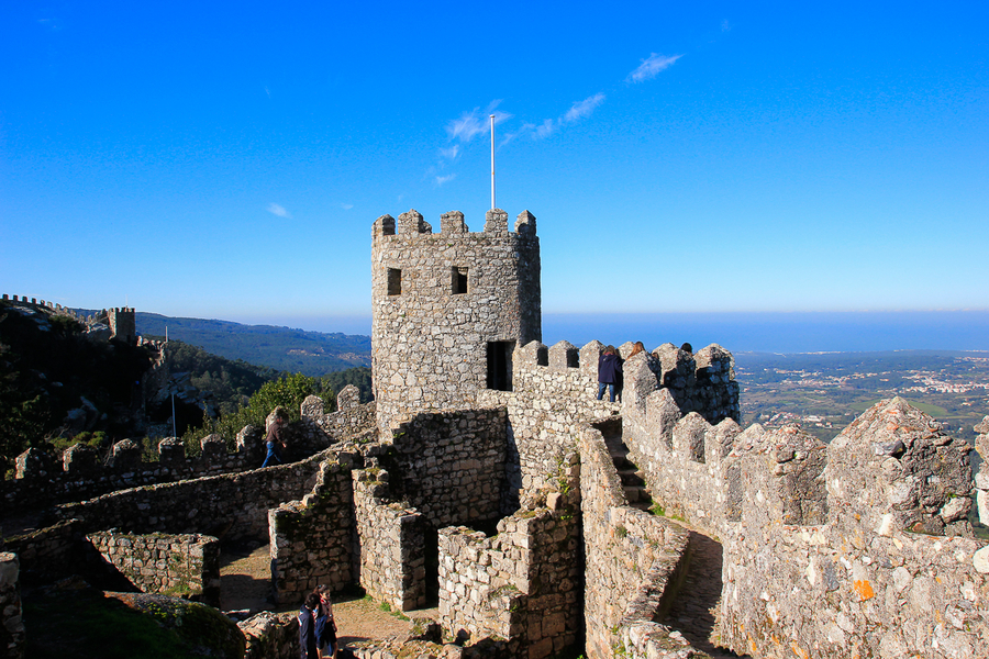 Torreon del castillo de los moros en Sintra Torreon del castillo de los moros en Sintra