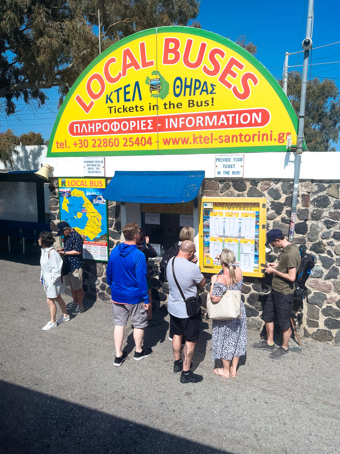 Transporte publico en Santorini