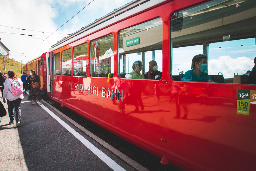 Tren cremallera Vitznau Rigi Bahn