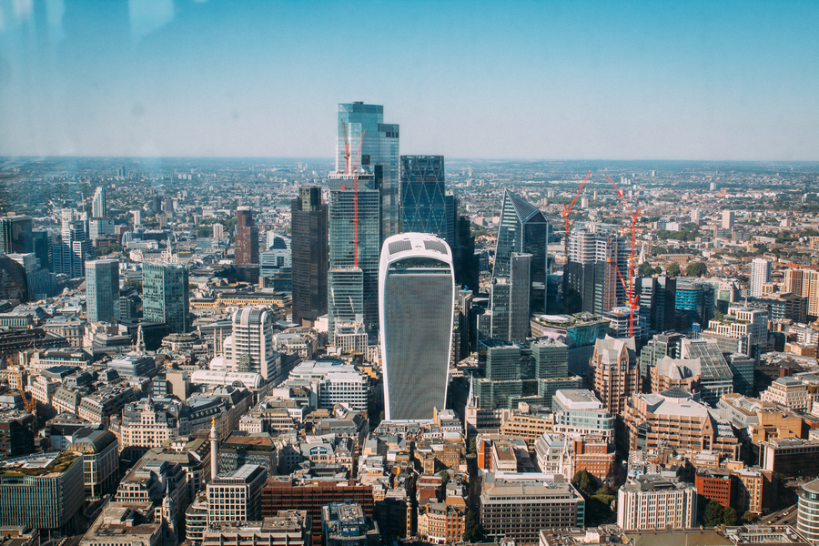 Vistas a la City desde el the Shard en Londres