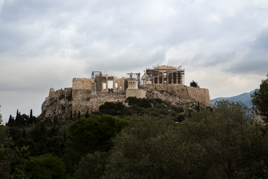 Vistas a los Propileos del Acropolis