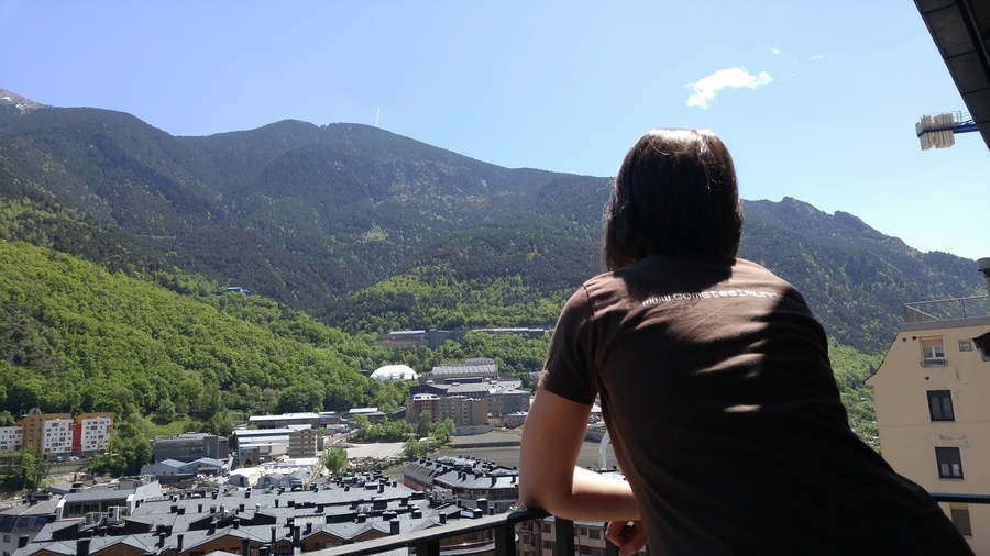 Vistas desde el hotel en Andorra en verano Vistas desde el hotel en Andorra en verano
