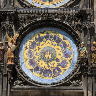 Esfera inferior del reloj astronomico de Praga