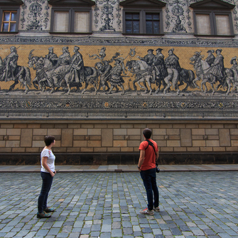 Mural del desfile de los Principes en Dresde